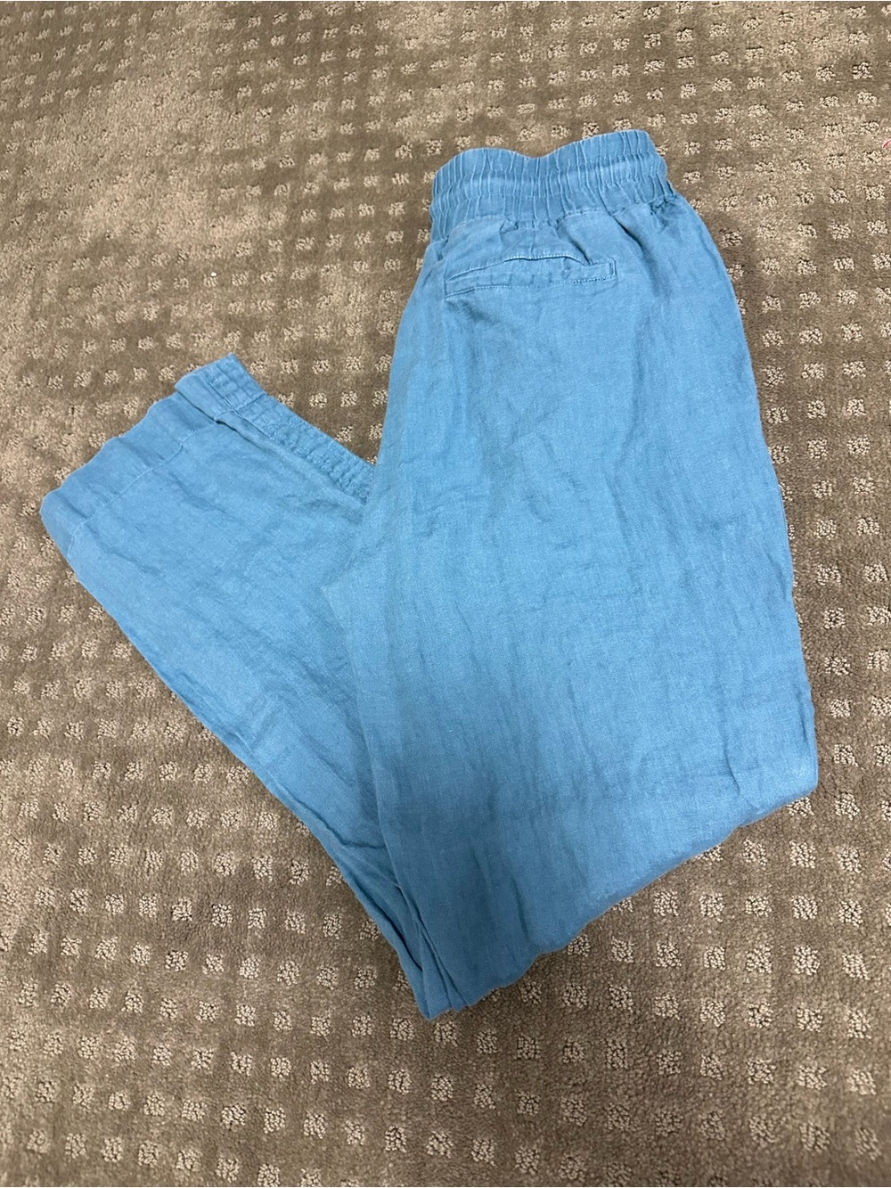 Quince Light Blue Women’s Straight-Leg 100% Linen Pants